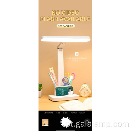 Luz de estudo dobrável de design moderno, leitura